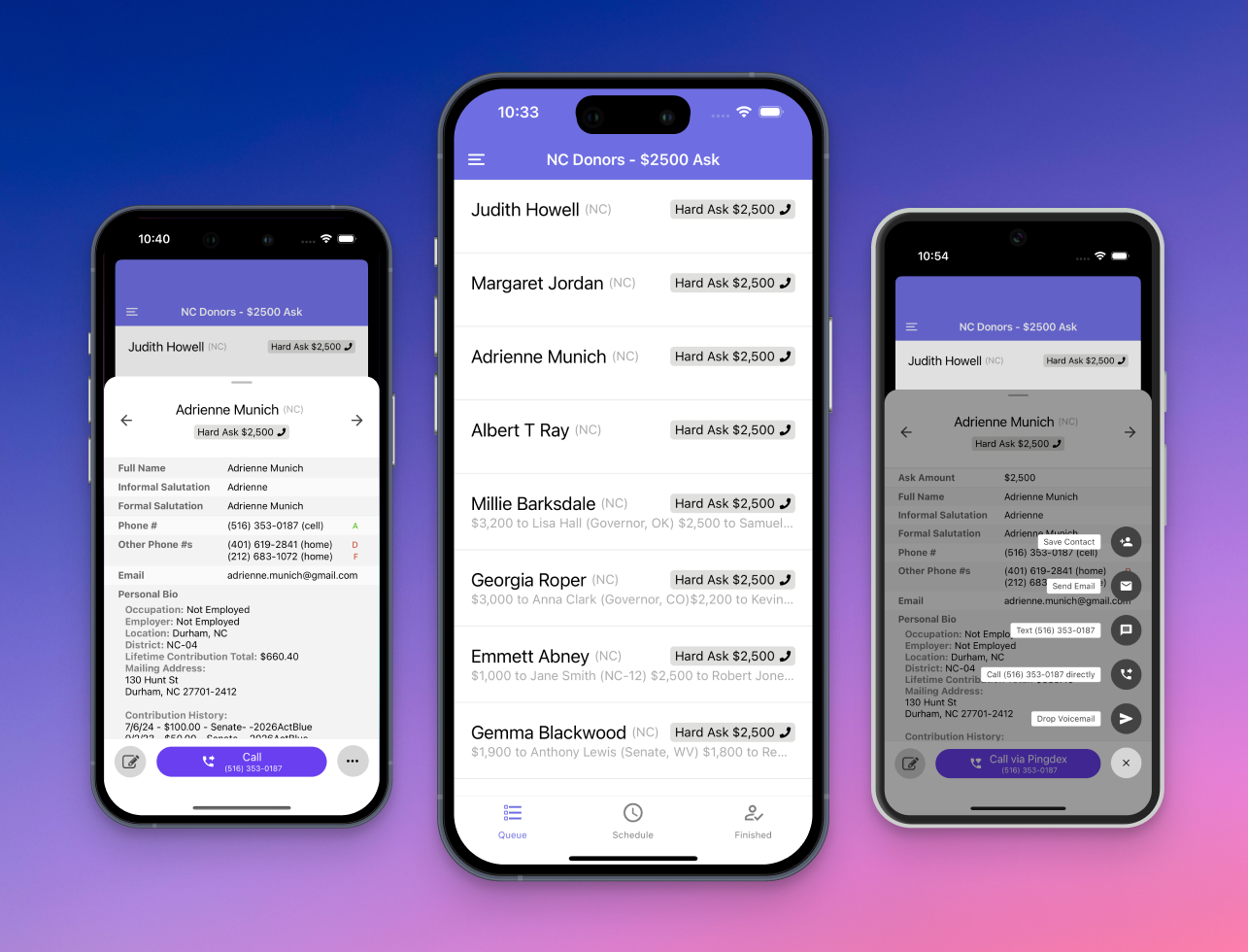 Pingdex mobile views